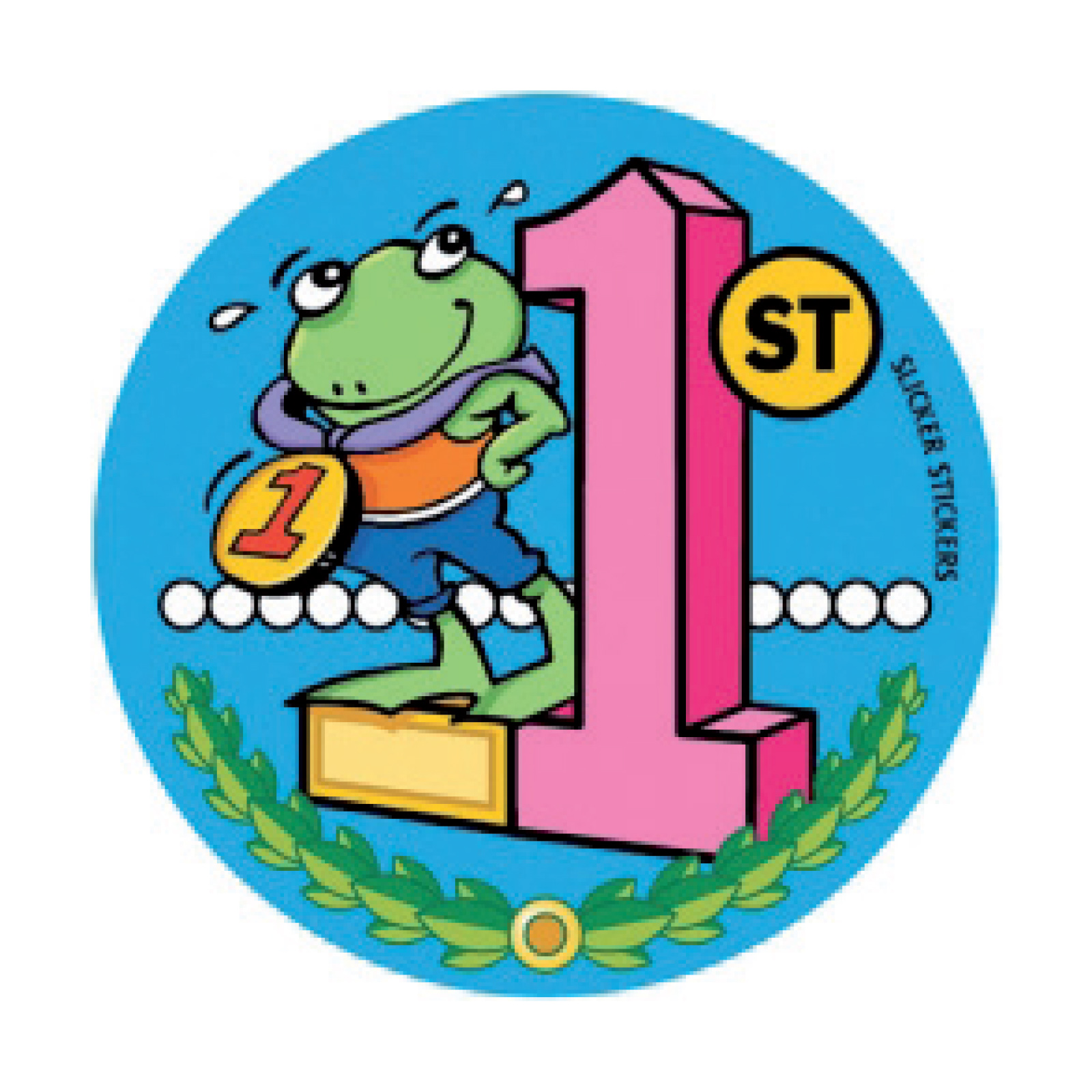 Sticker First Place Frog (Box of 80)