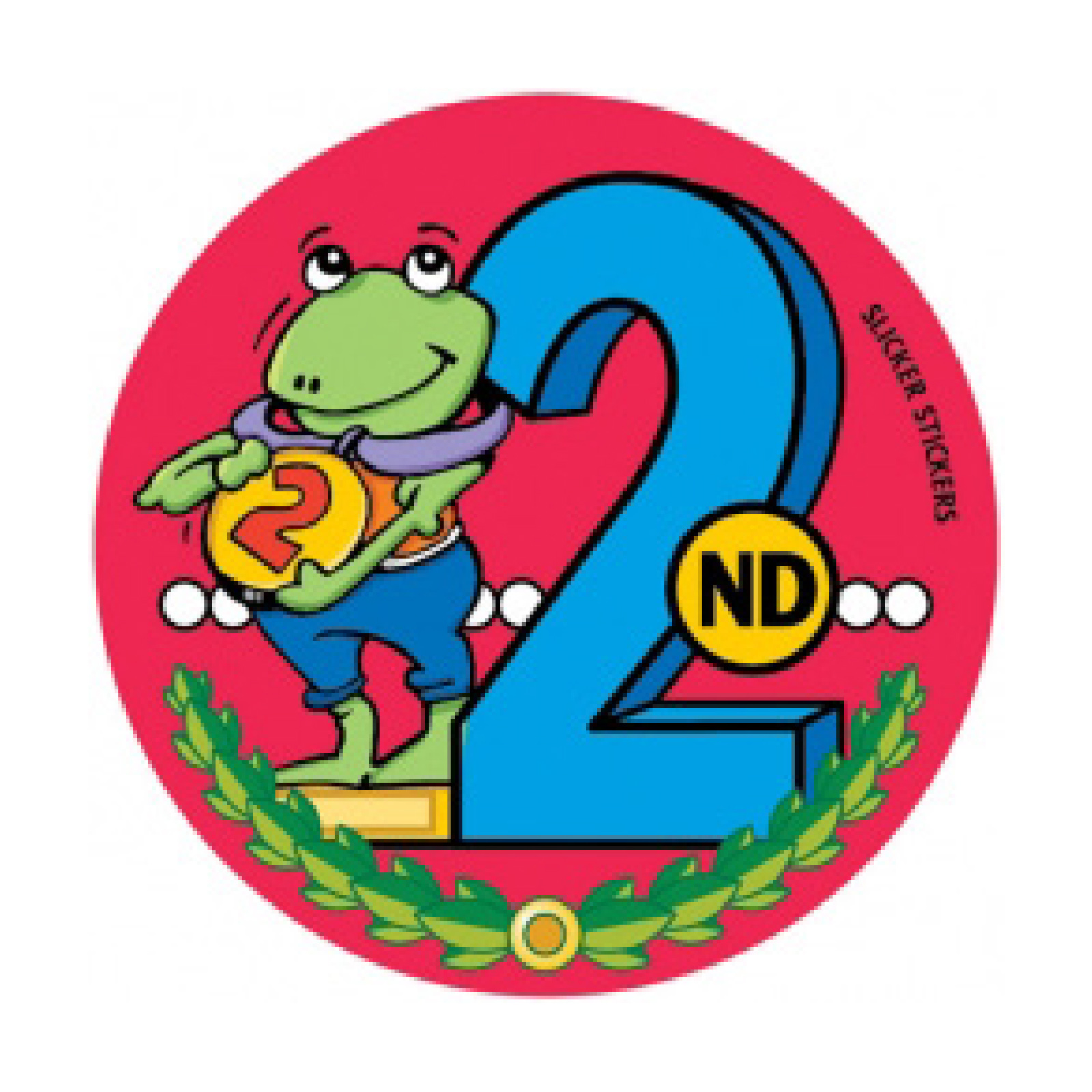 Sticker Second Place Frog (Box of 80)