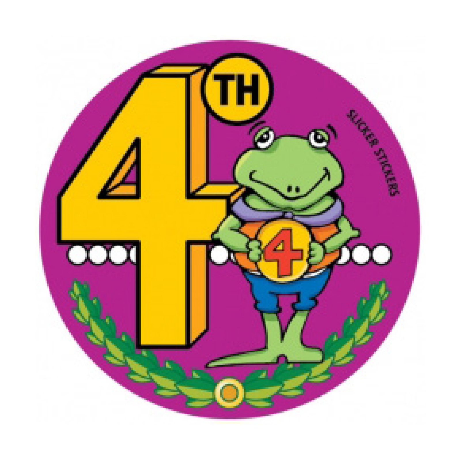 Sticker Fourth Place Frog (Box of 80)