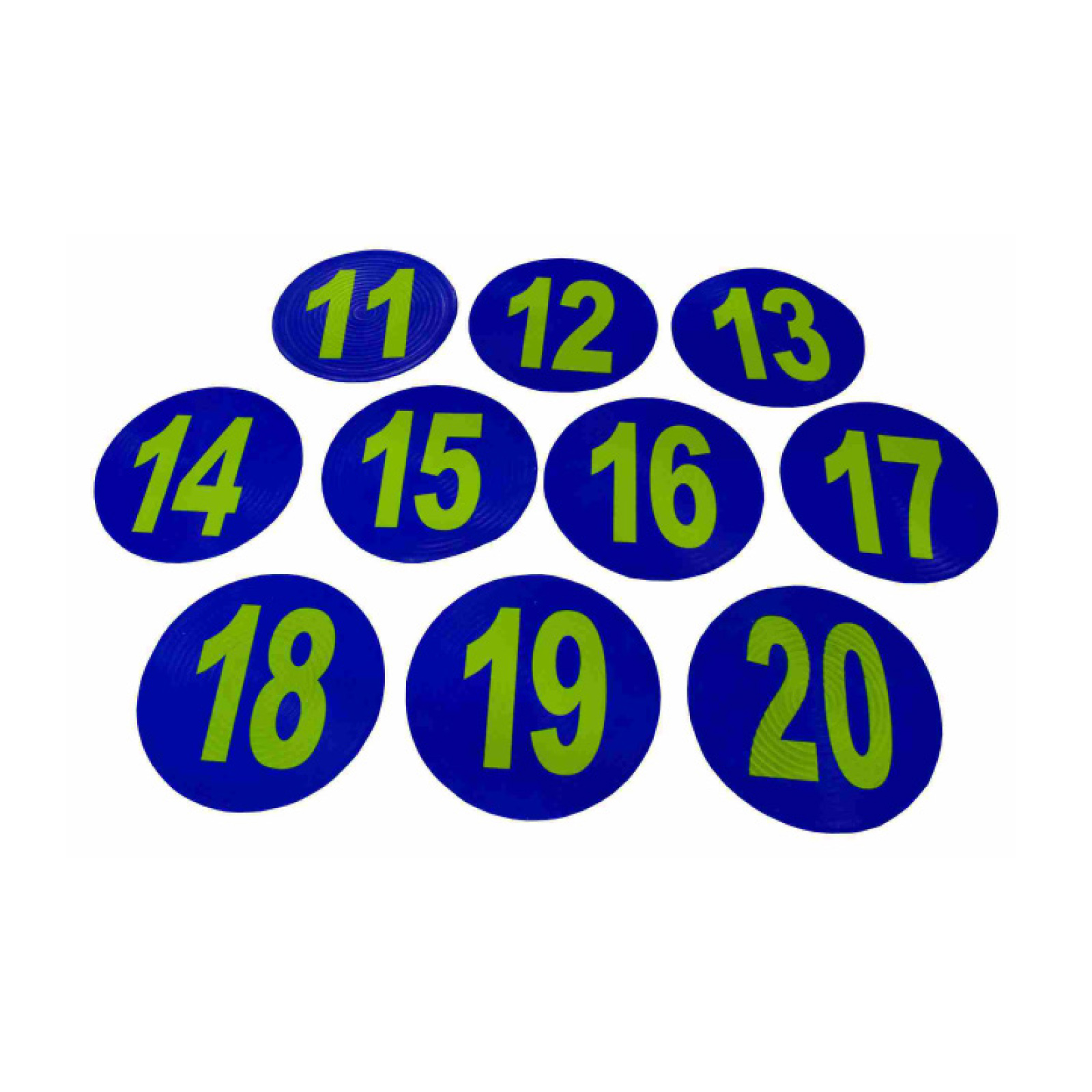 Numbered Flat Rubber Field Marker Discs 11-20