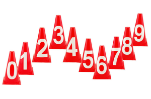 Numbered Witches Hats Set of 10