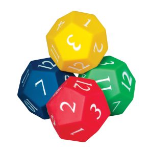 12 Sided Dice Set of 4