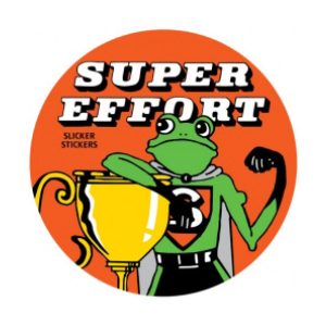 Sticker Super Effort Frog 54 Pack