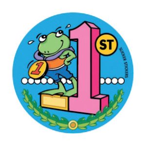 Sticker First Place Frog (Box of 80)