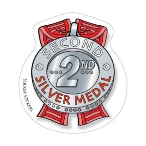 Sticker Second Medal (Box of 80)