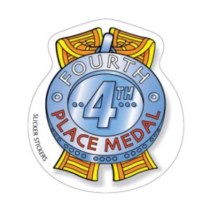 Sticker Fourth Medal (Box of 80)