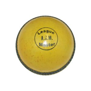 Indoor Cricket Ball Leather Super Soft Green/Red Stitch