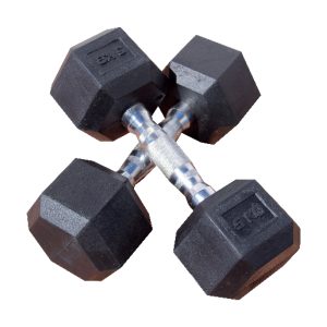 Hex Rubber Dumbbell