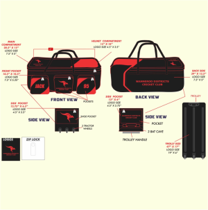 Wanneroo Districts CC Wheelie Kit Bag