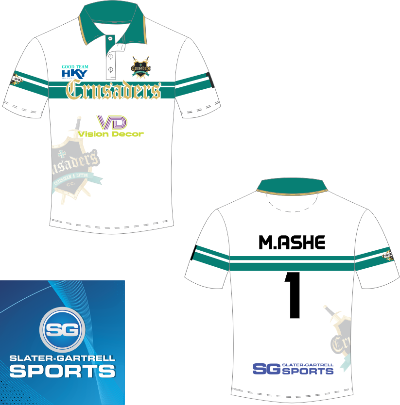 Crusaders 2nd Grade | 2 day White playing shirt 1 Crusaders 2nd Grade | 2 day White playing shirt