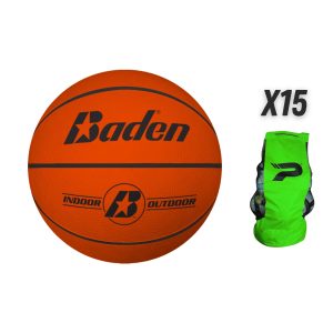 SG Rubber Basketball Kit (Bag of 15 Balls)