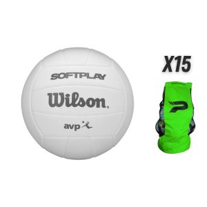 Wilson Softplay Volleyball Kit (Bag of 15 Balls)